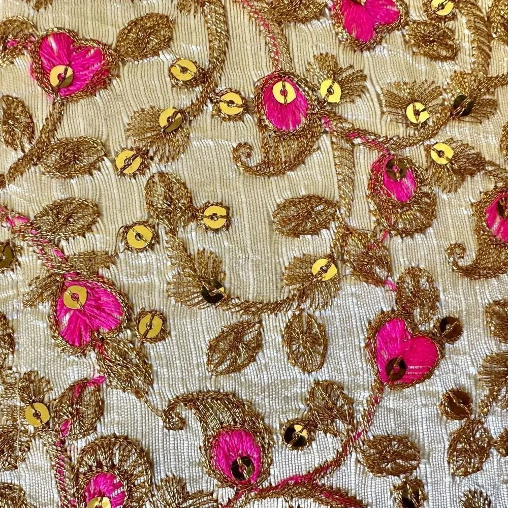 Embroidered multicolored pom Pom strap crossbody purse - Image 4