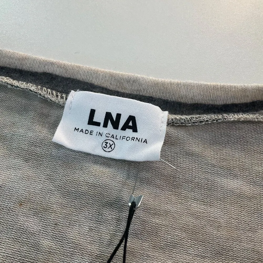 LNA Zebra Print V-Neck Long Sleeve Top Made In California Size 3X  loungewear - Image 4