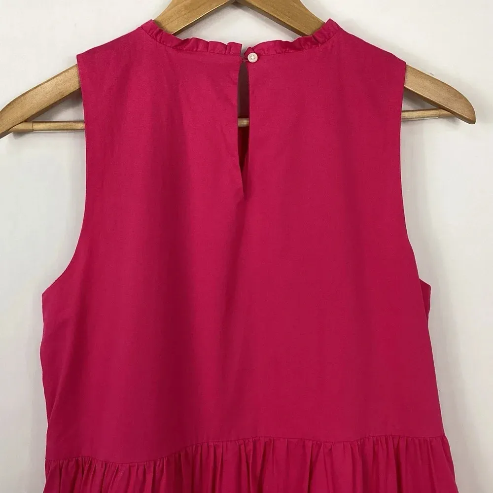 J. Crew Sleeveless Tiered Dress Size 4 - Image 6
