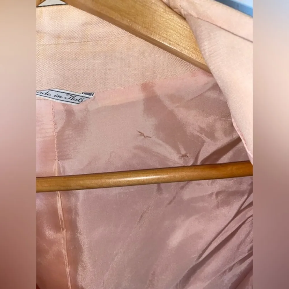 Rare Vintage Gianni Versace‎ 100% Silk Made In Italy Pink Blazer ( 8 ) - Image 5