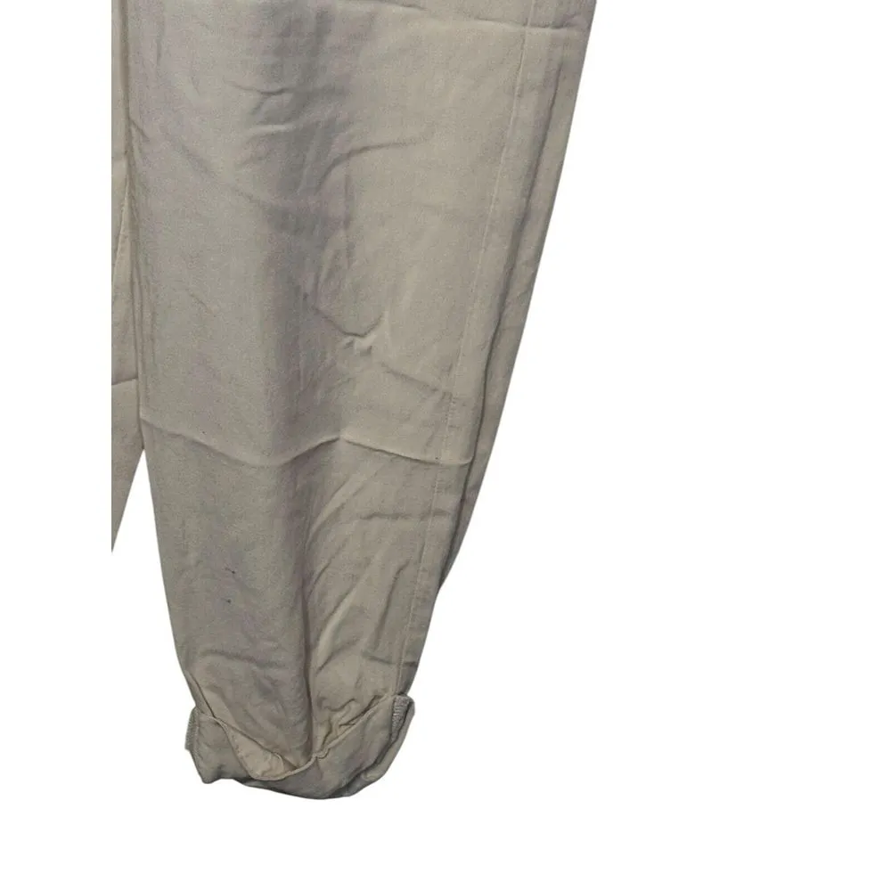Guess Womens Track Pants Drawstring Pull On Stretch Casual‎ Beige Size Medium - Image 2