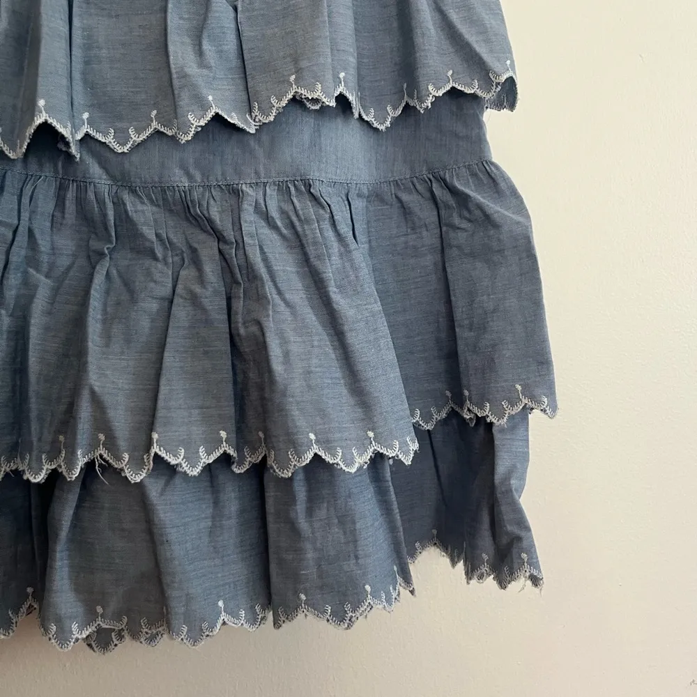 Ulla Johnson Ella Tiered Embroidered Mini Skirt - Image 6