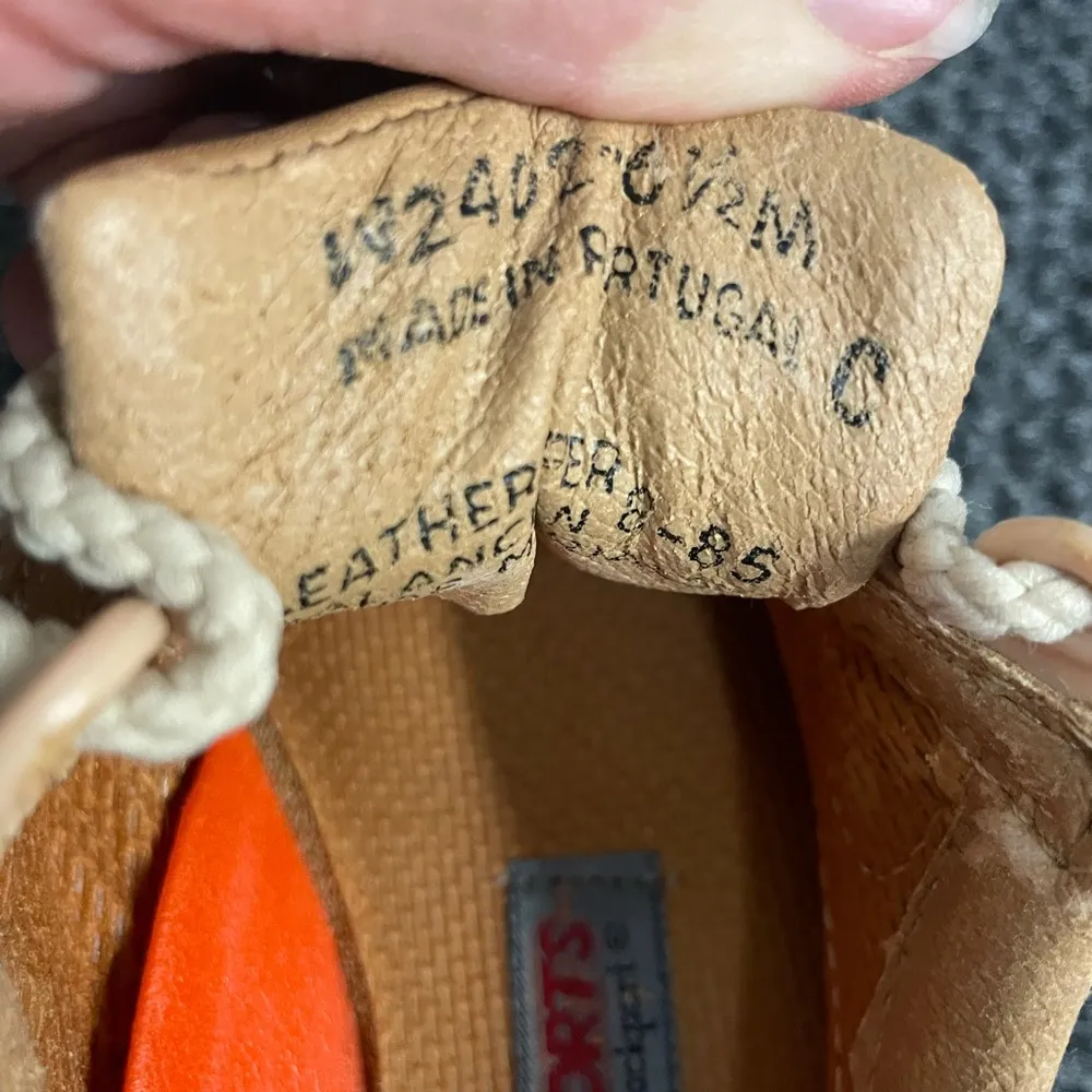 Vintage Vibram Rockport Leather Shoe Women's Shoes 6.5 Vintage Retro 80s Tan - Image 4