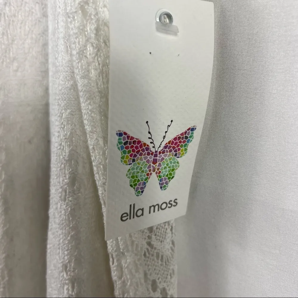 ELLA MOSS White Crochet Dress NWT in Large - Image 5