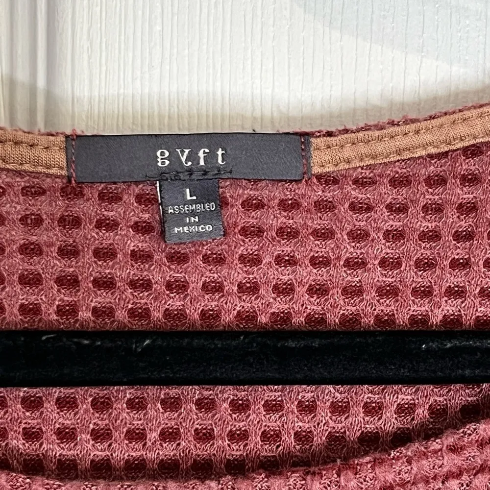 Gyft Women’s Mauve Waffle Knit top - Size Large - Image 6