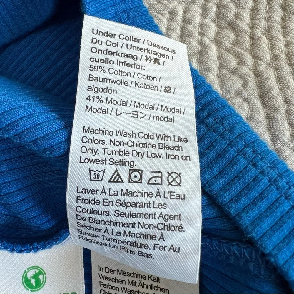 J.Crew Vintage Rib Polo Shirt Ribbed Top S Small Royal Blue Summer 2023 BH923 - Image 5