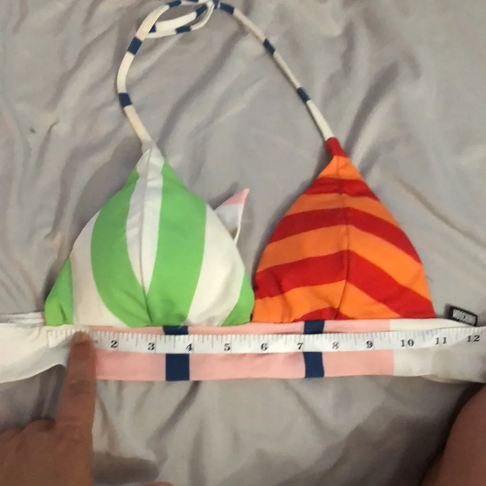 Moschino swim striped bikini multicolor triangle bikini top - Image 9