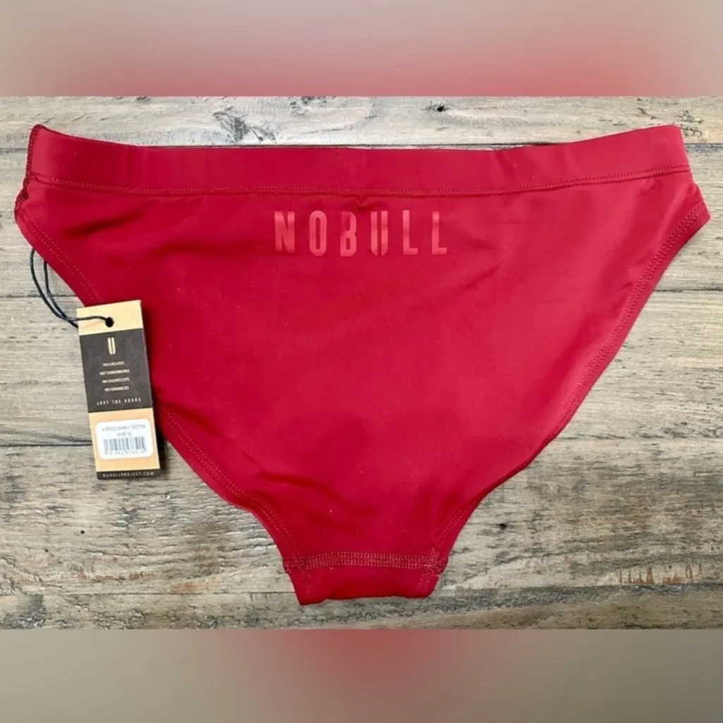 NWT NOBULL Women's Swim Bikini BOTTOM ONLY ♥️ - Small - Wine (Red) - Image 6