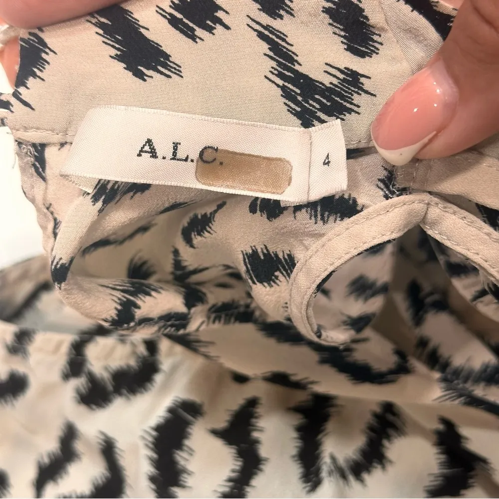 A.L.C. Leopard Ella Top Size 4 - Image 5