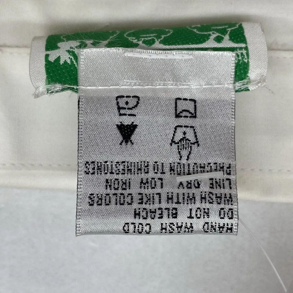 Quacker Factory Blouse‎ Shirt Womens large Cotton Big Cats Art - Image 6