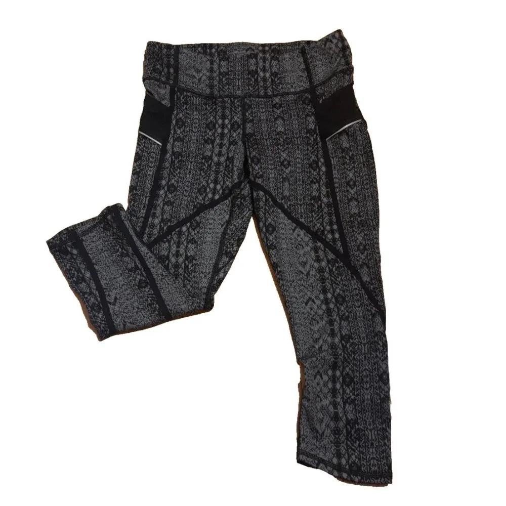 Prisma Stride Capri Legging Black Granite Grey Womens Size XS - Image 3