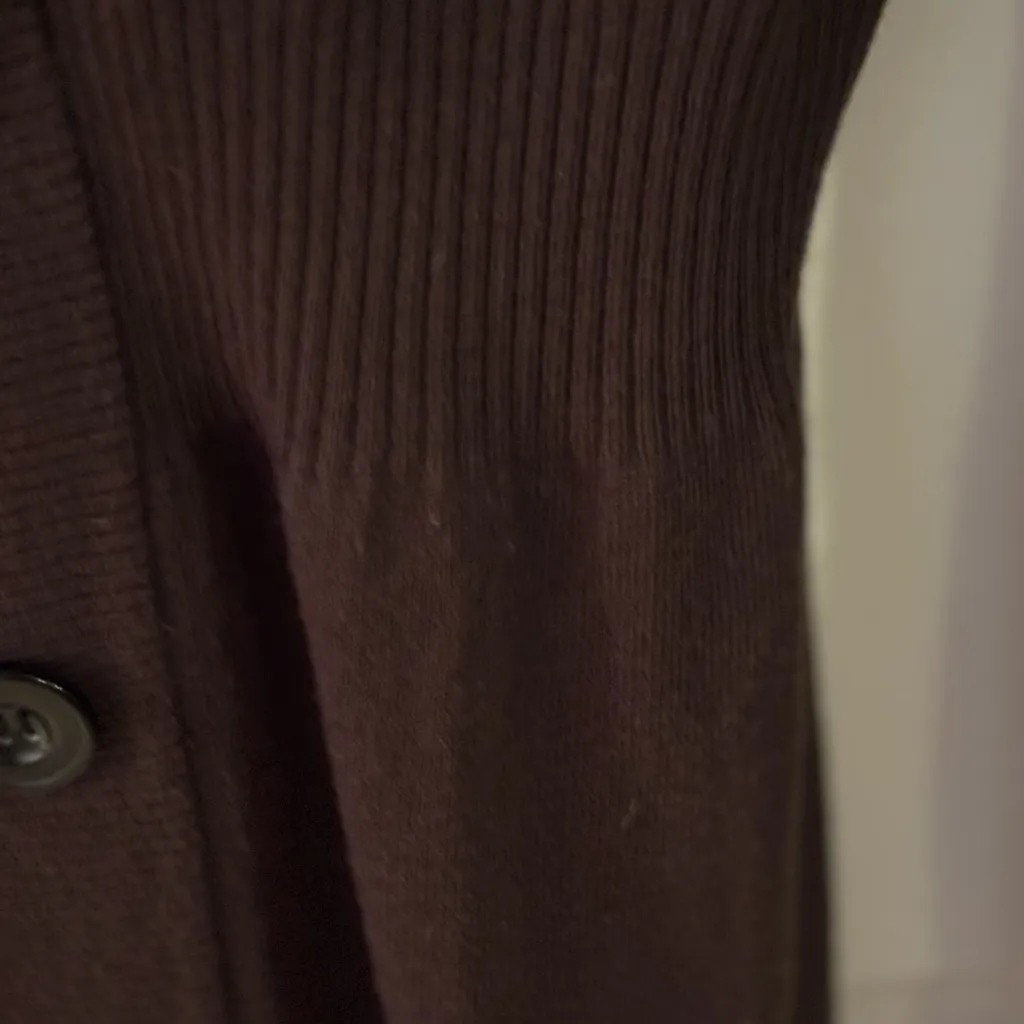 Kenneth Cole Reaction Sweater‎ Dress Size S brown Long Sleeve Wool Blend Preppy - Image 4