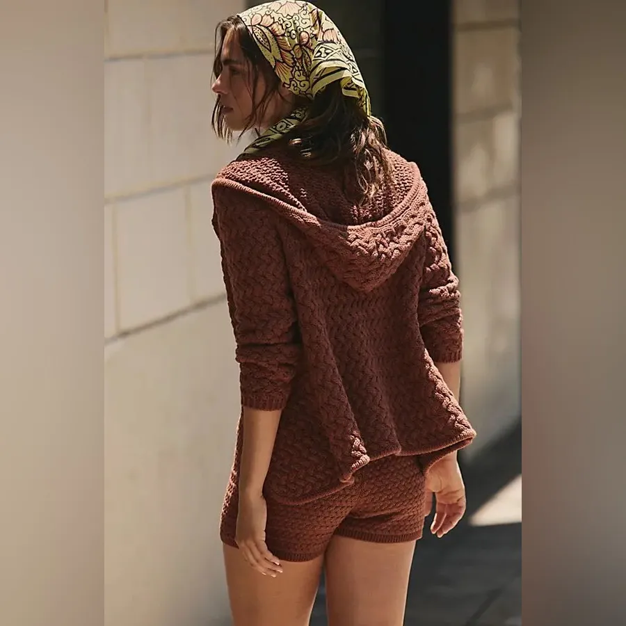 FREE PEOPLE Laguna Love Knit Sweater Set - Brownstone - Image 2