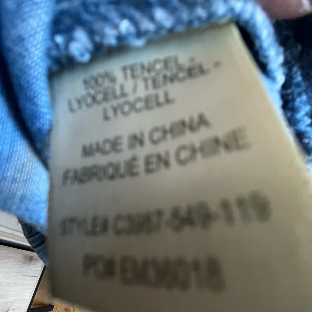 Cloth & Stone Light Blue Denim Pants XS Cotton Flowy Boho Wide Leg - Image 13