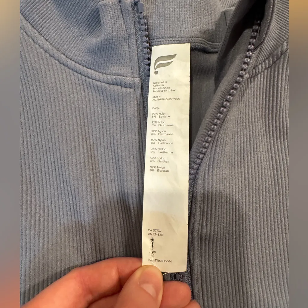 Fabletics Ribbed Seamless Jacket in Stormcloud large - Image 5
