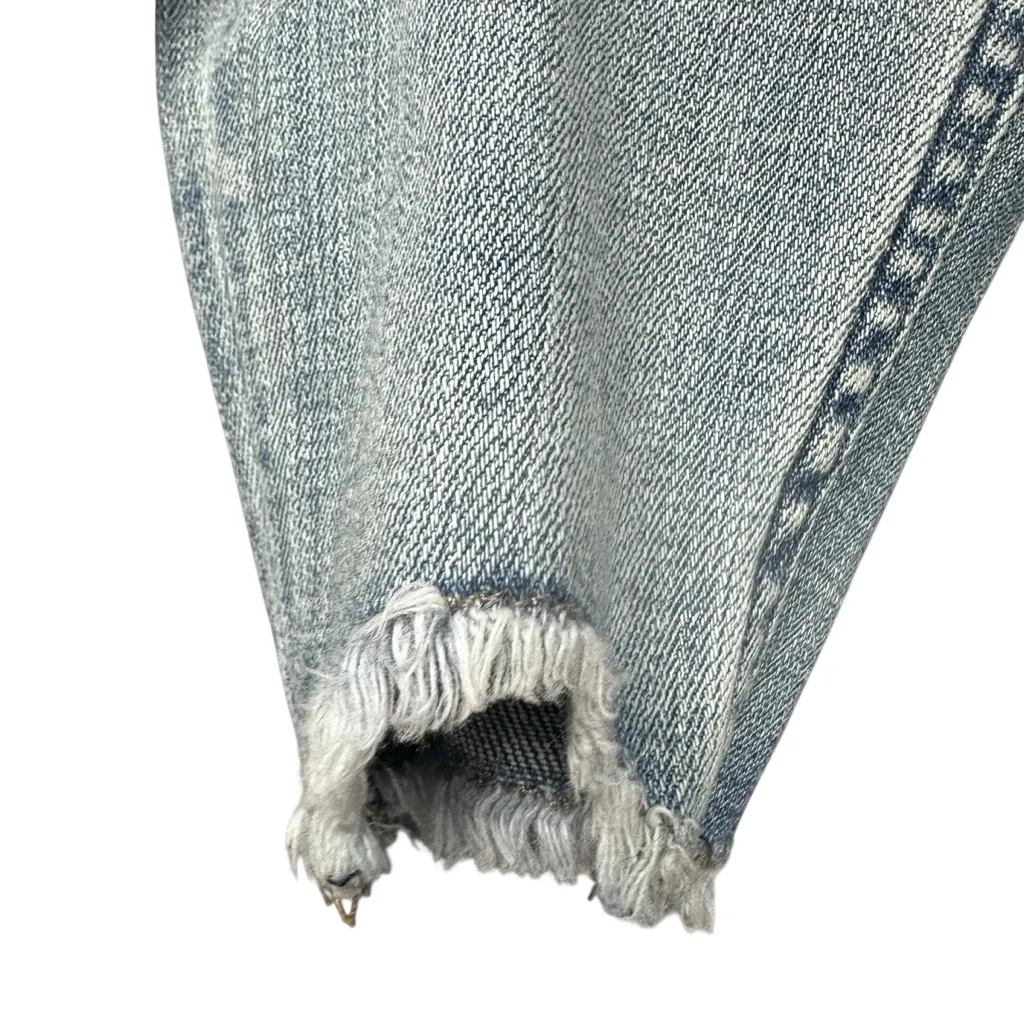 Petite High Waist  Light Blue Distressed Skinny Jeans Rhinestone  28 Waist - Image 4