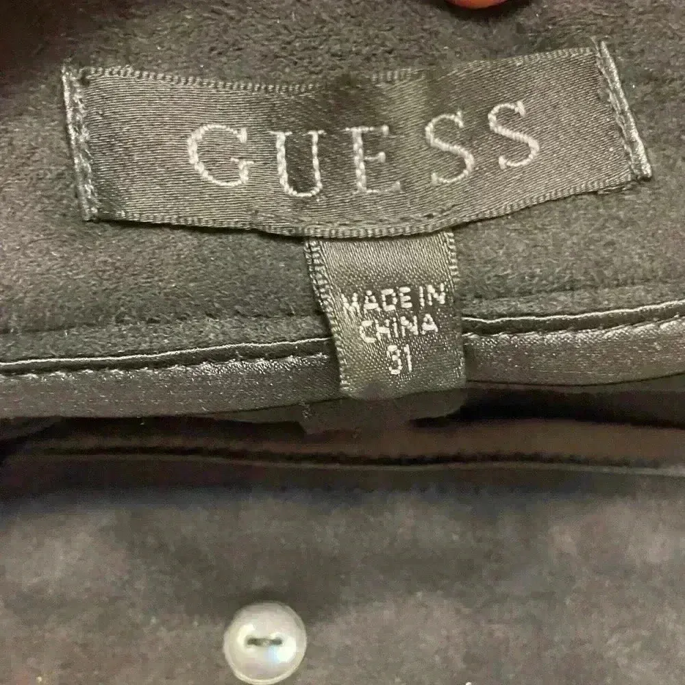 Guess‎ ES Kelly straight pants faux suede jet black Sz 31 by 29 NWT - Image 9