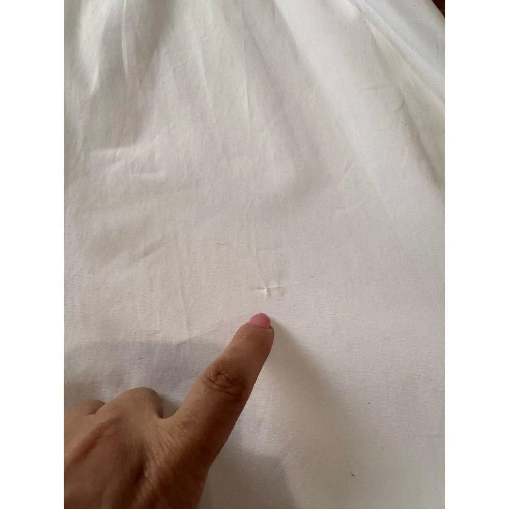 Veronica Beard white  strapless halter midi TUCKER DRESS size 12 / large - Image 10