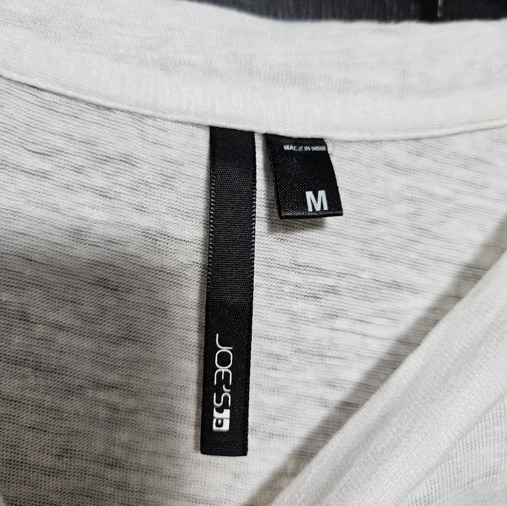 Joe's Jeans Mikaela Dress Stretch Linen Ruched Wrap Jersey White - Image 4