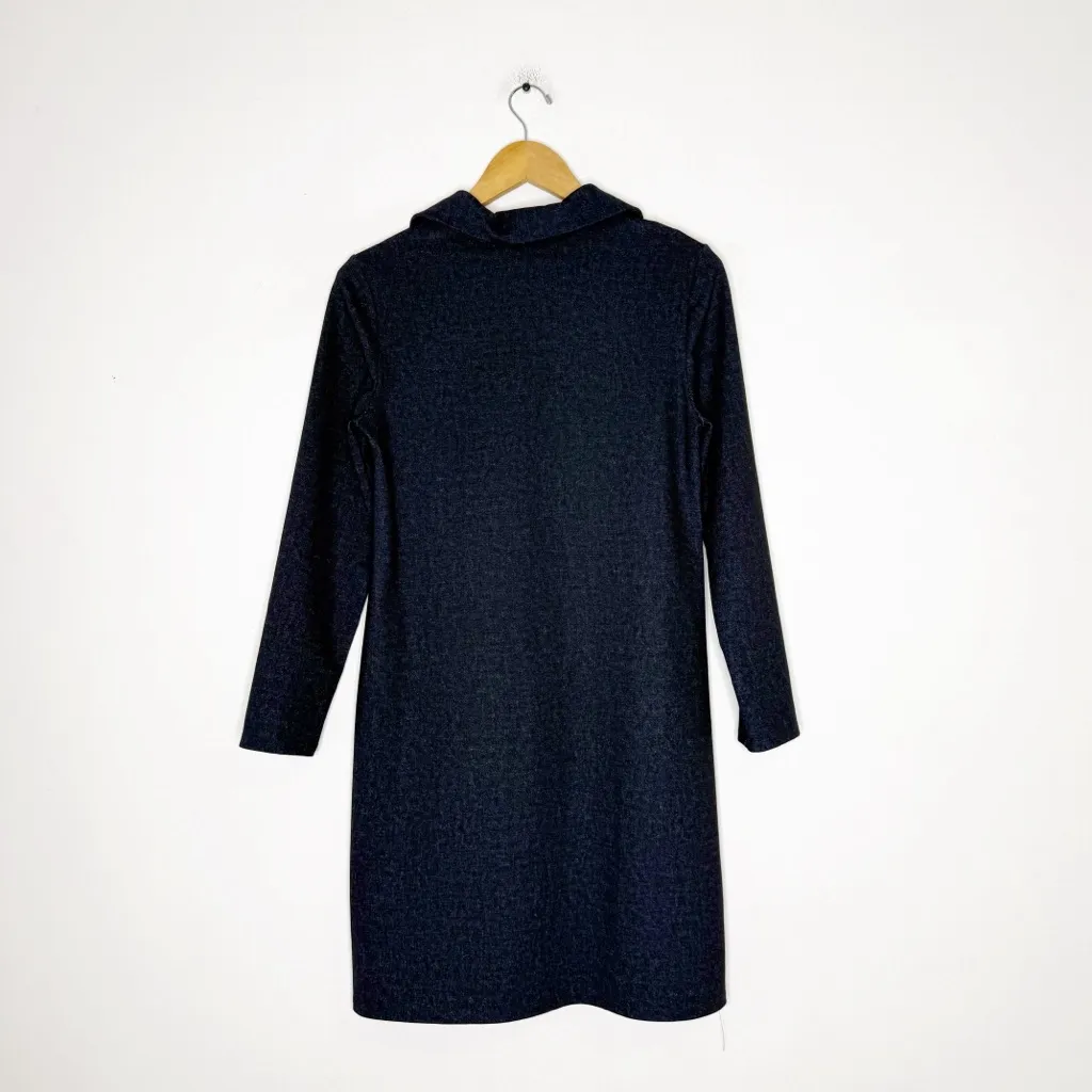 Jude Connally Anna Dress Size Small Dark Chambray Zip Front Blue - Image 2