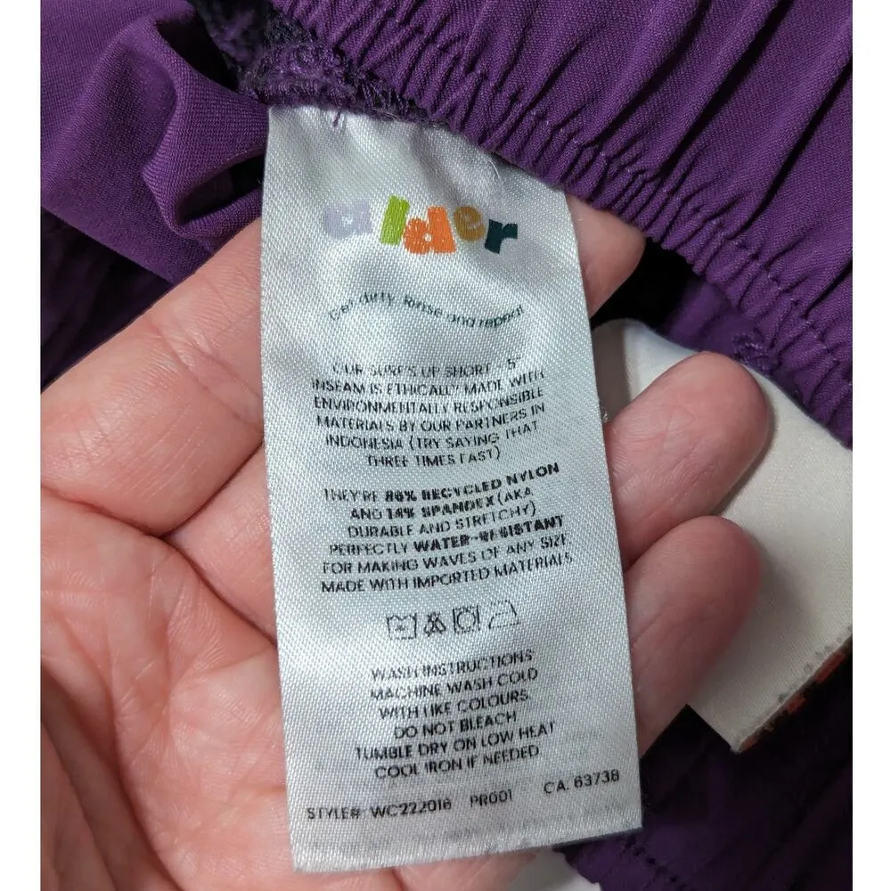 Alder Surf's Up Shorts 5in Inseam Purple Sportswear Hiking Gorpcore Womens XS - Image 4