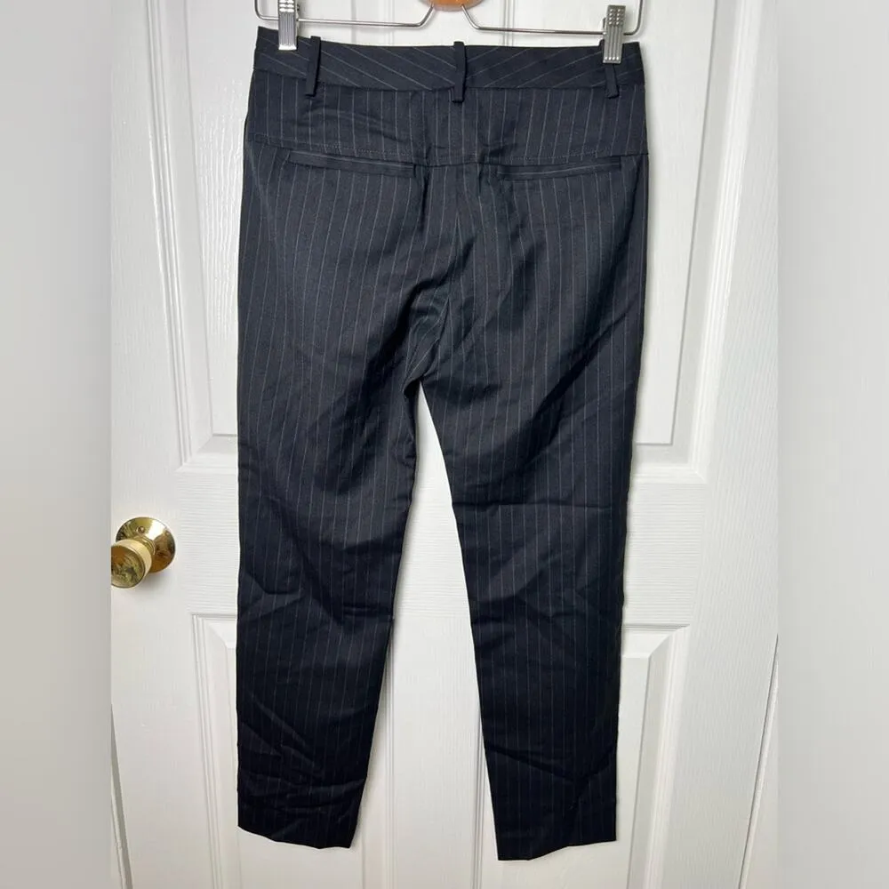 Nili Lotan Gray Wool Blend Tel Aviv Pin Striped Tapered Ankle Trouser Pants 0 - Image 9