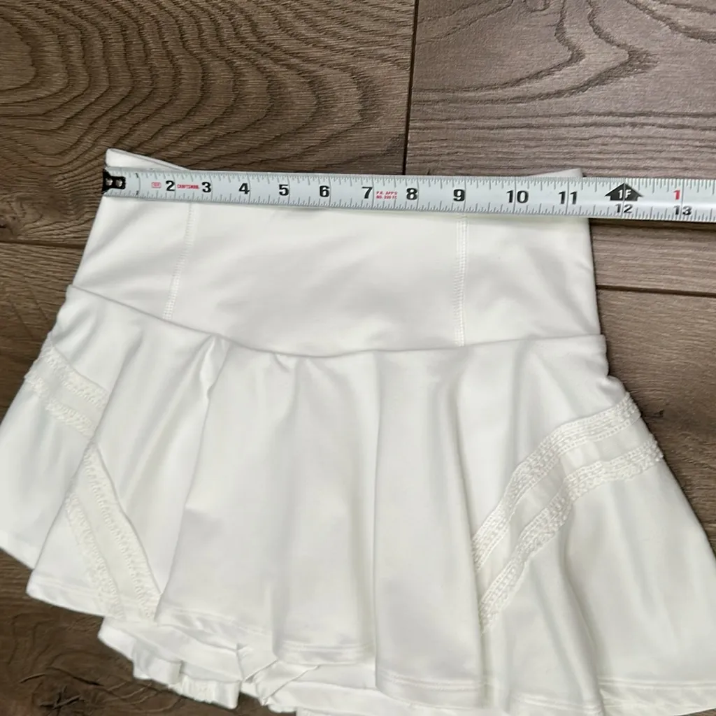Free People Movement Pleats And Thank You High Rise Tennis Skirt Skort Size XS White - Image 9