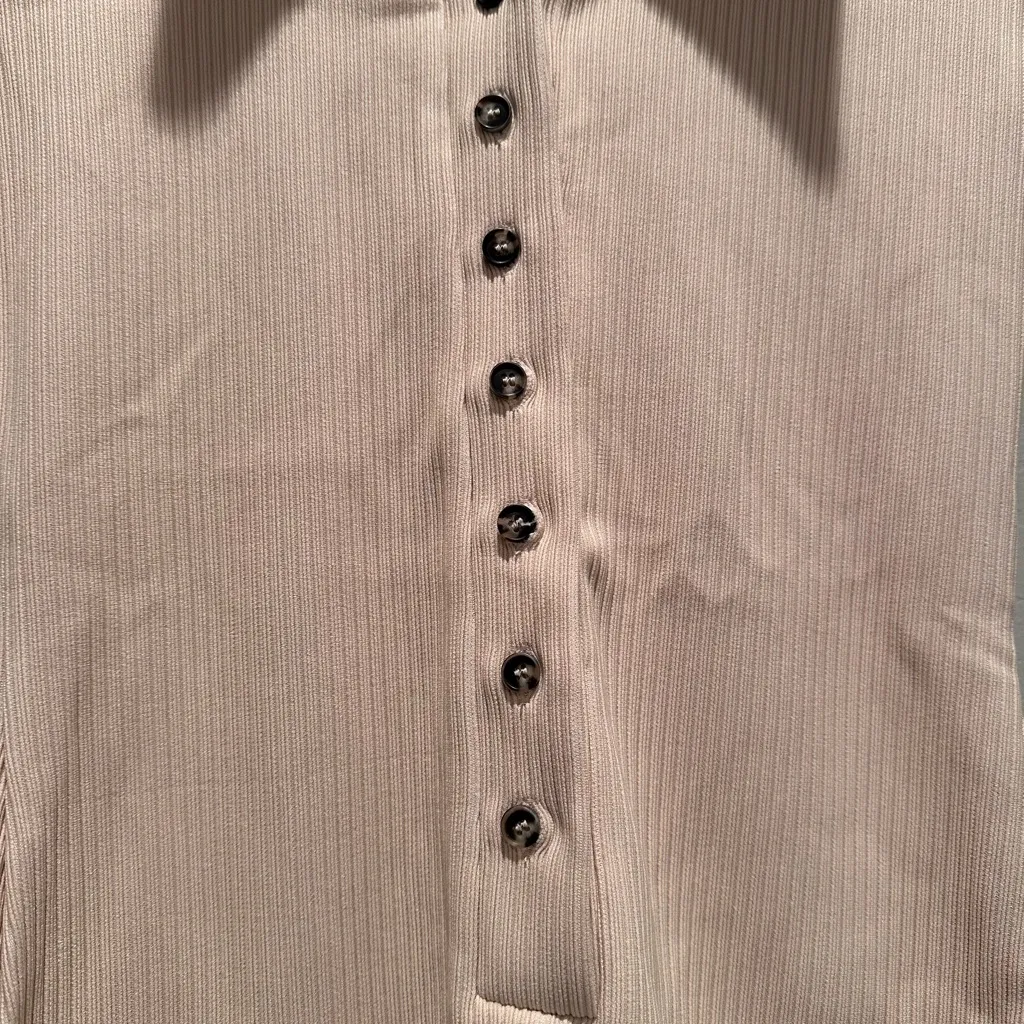 NWT Edikted Beige Lucia Rib Knit‎ Romper Sz Medium - Image 6