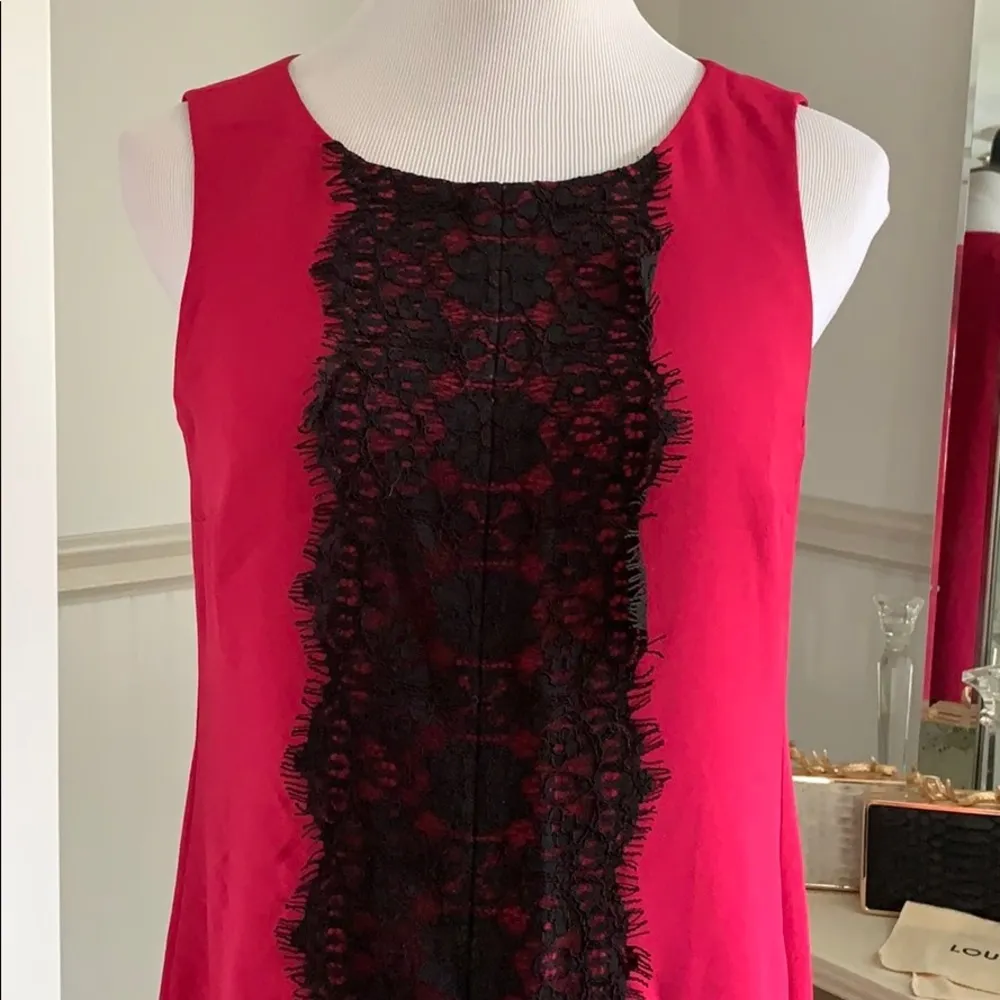 Ann Taylor LOFT Lace Trim Dress - Image 2