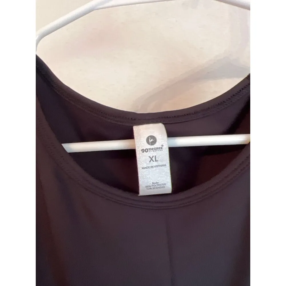 Womens Black Twist Front Sleeveless Crop Top XL 90 Degree By Reflex - Image 4