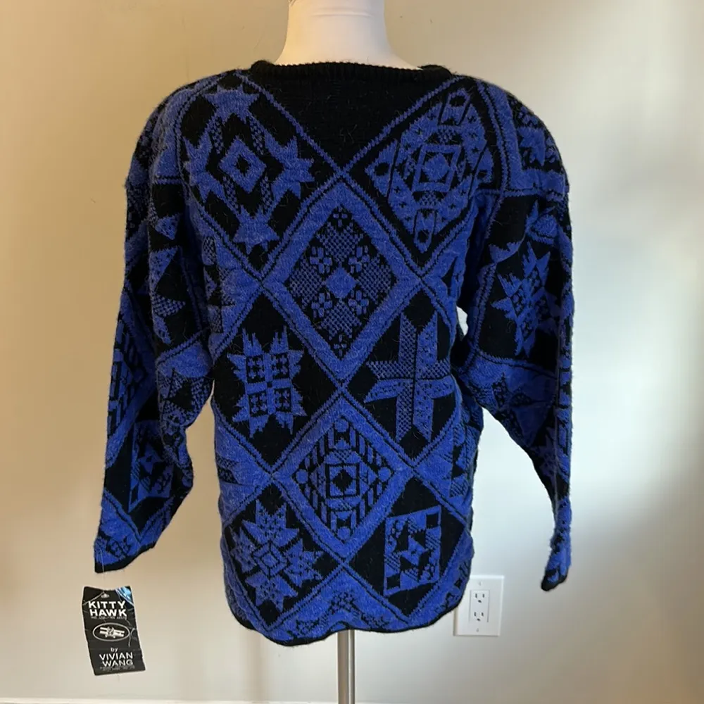 Vintage Kitty Hawk by Vivian Wang Sweater Size M - Image 2