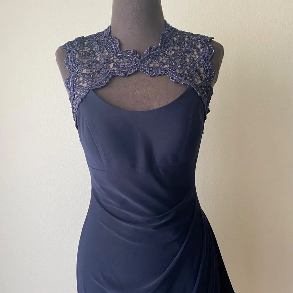 Xscape sz XS blue sequin lace party sheath dress‎ - Image 2