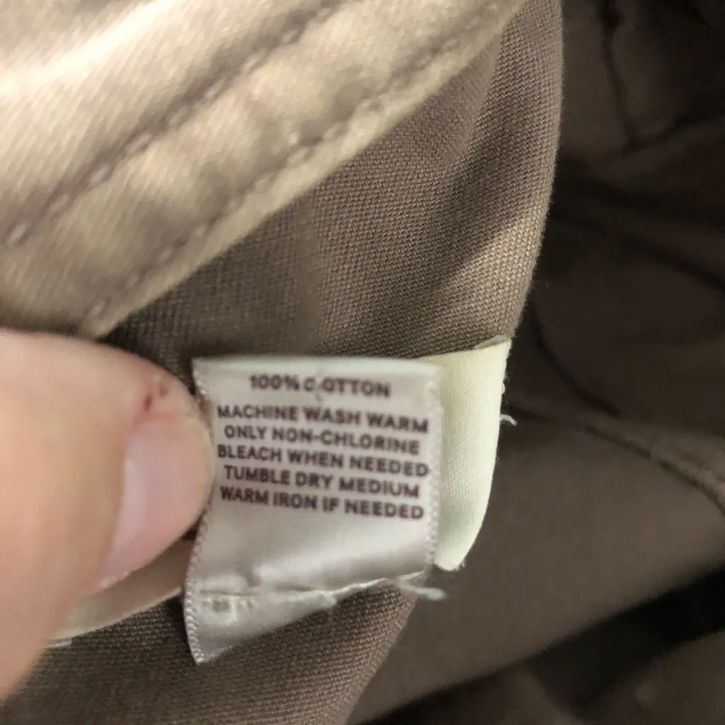 Loft tan brown light weight jacket 100% cotton women‎ size medium outdoor spring - Image 4