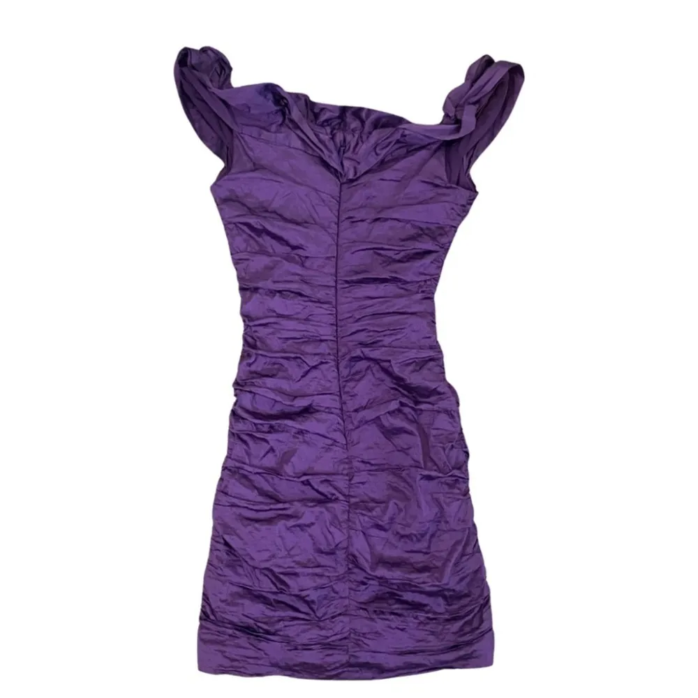 BCBG MAX AZRIA Ultra Violet Ruched Purple Prom Formal Dress 2 - Image 7