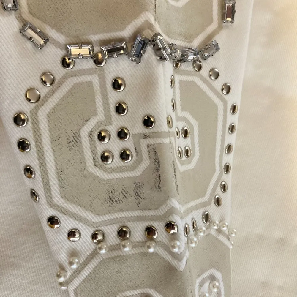 NEW Twin Set women's size 25 embellished "8388" soft - Image 4