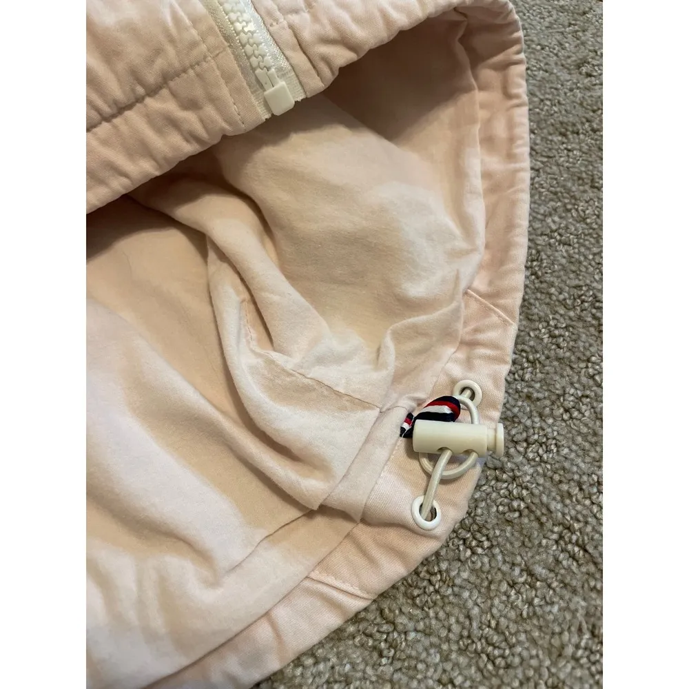 John Galt Light Pink Hooded Zip Up Lightweight Jacket OS - Image 5