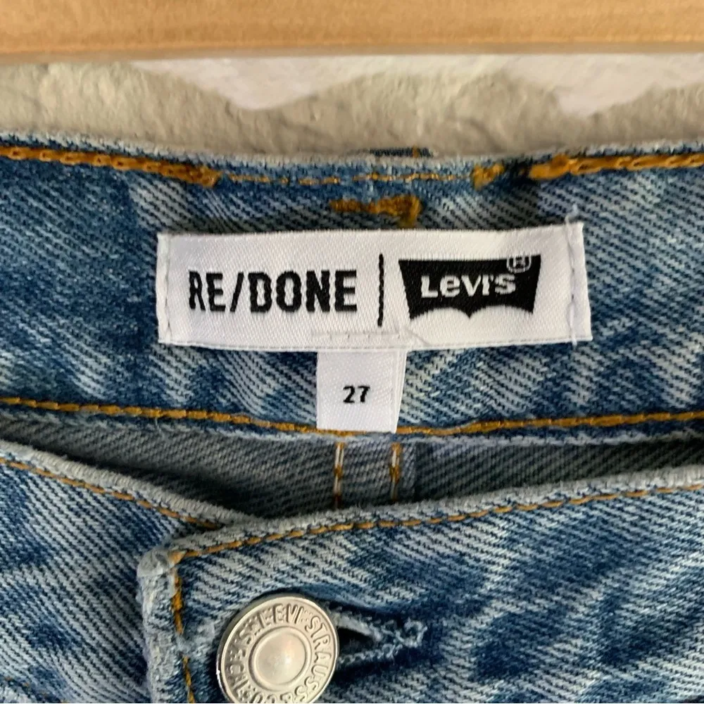 Re/done Reconstructed Levi’s Ripped Destroyed Straight Skinny Jeans Sz 27 - Image 8