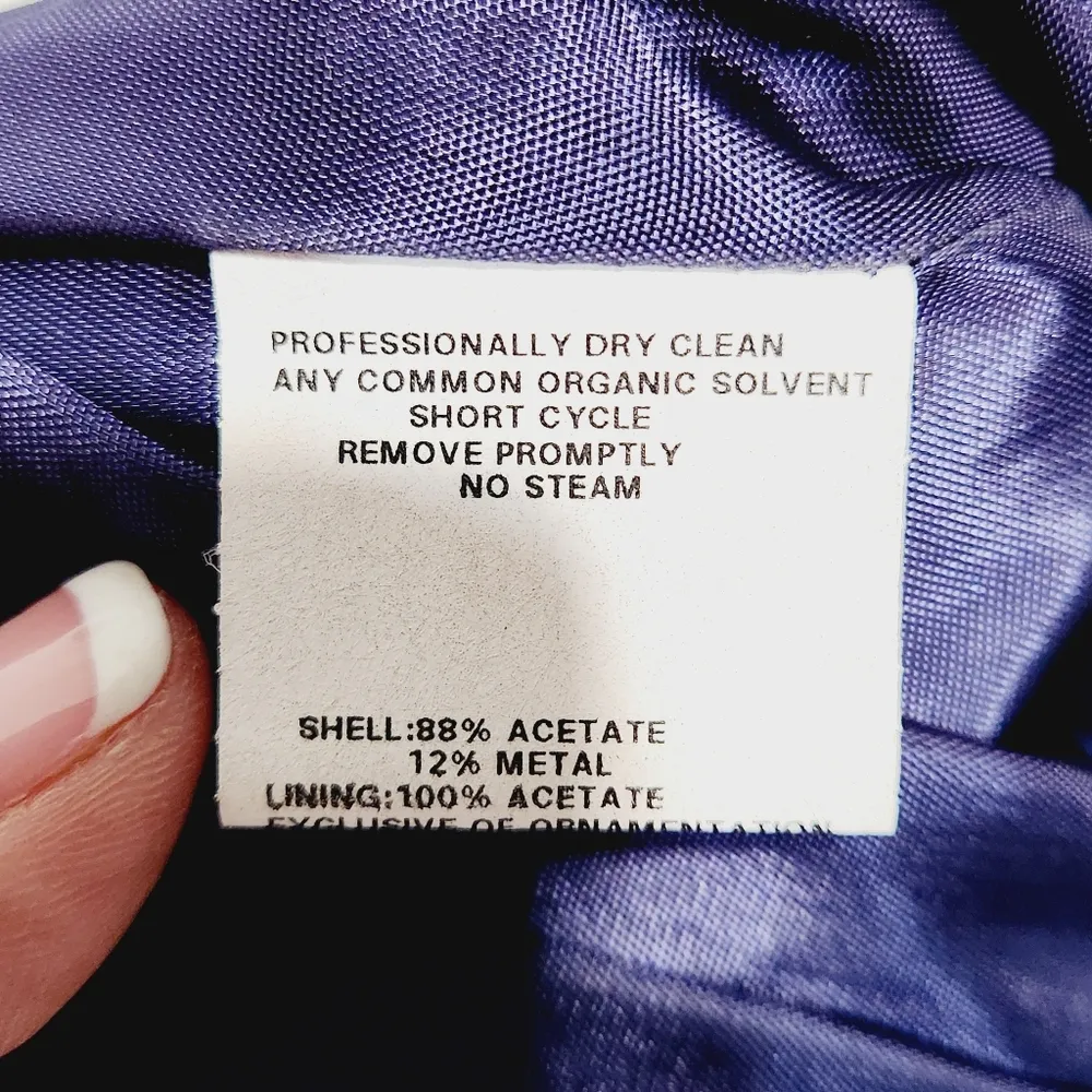 Jessica McClintock Gunne Sax Blue Glitter Gown Sz 5 - Image 12