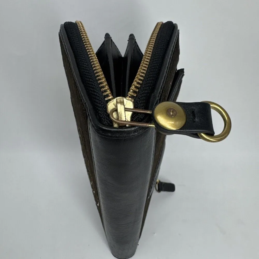 RARE NEW Y2K Original Juicy Couture Black Velour Scottie Dog Long Wallet 8" NWOT - Image 2