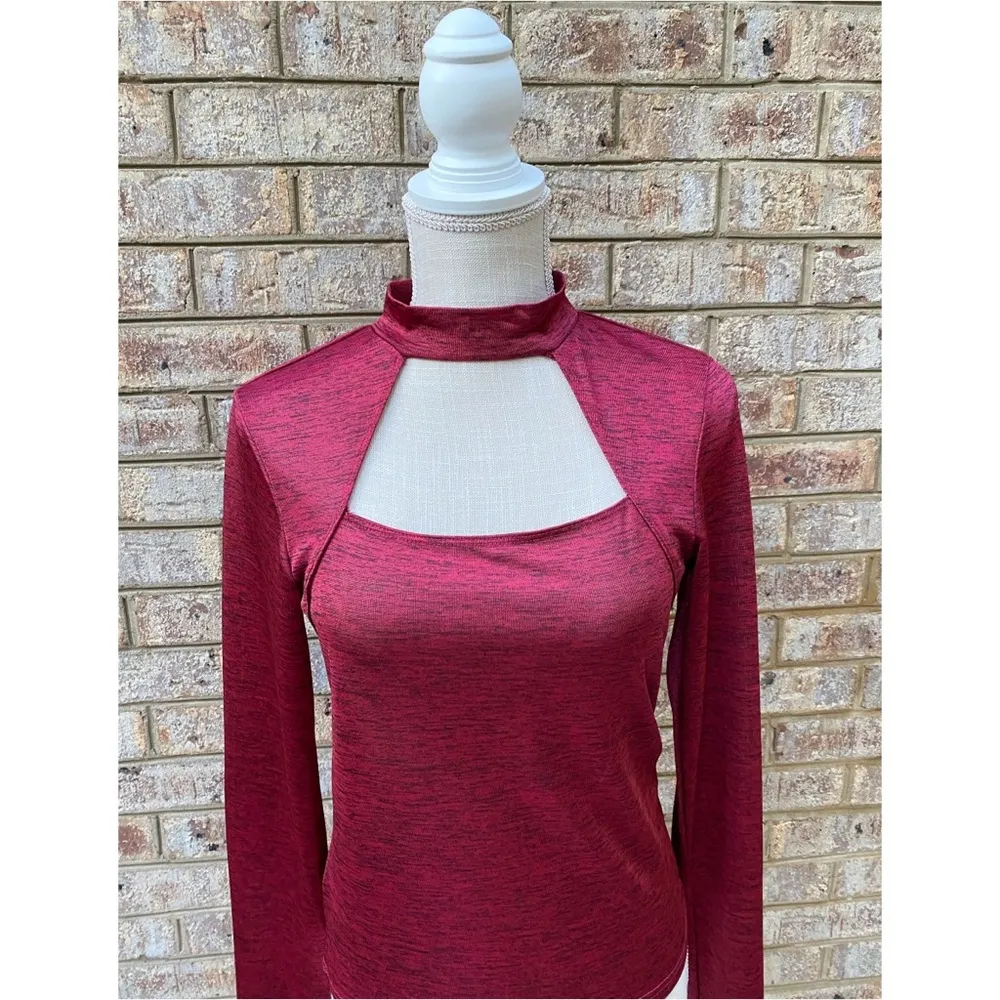 NWT BCBGeneration Mock Neck Cutout Top - Image 2