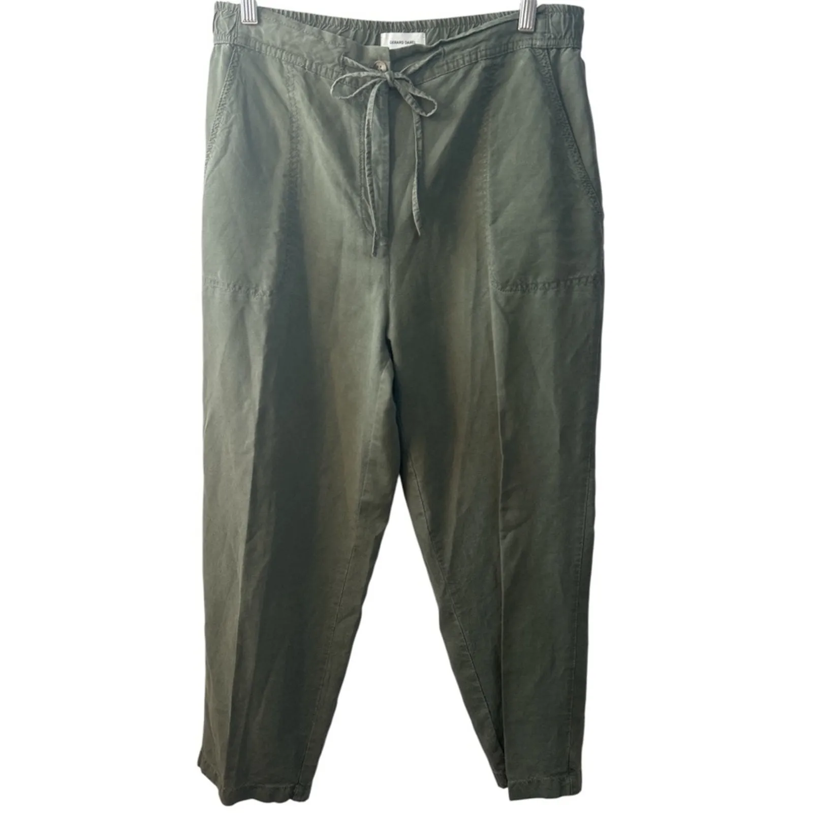 Gerard Darel Elixane Wide Leg Cargo Pants in Army Green Boho Size 12 Gently Used - Image 5