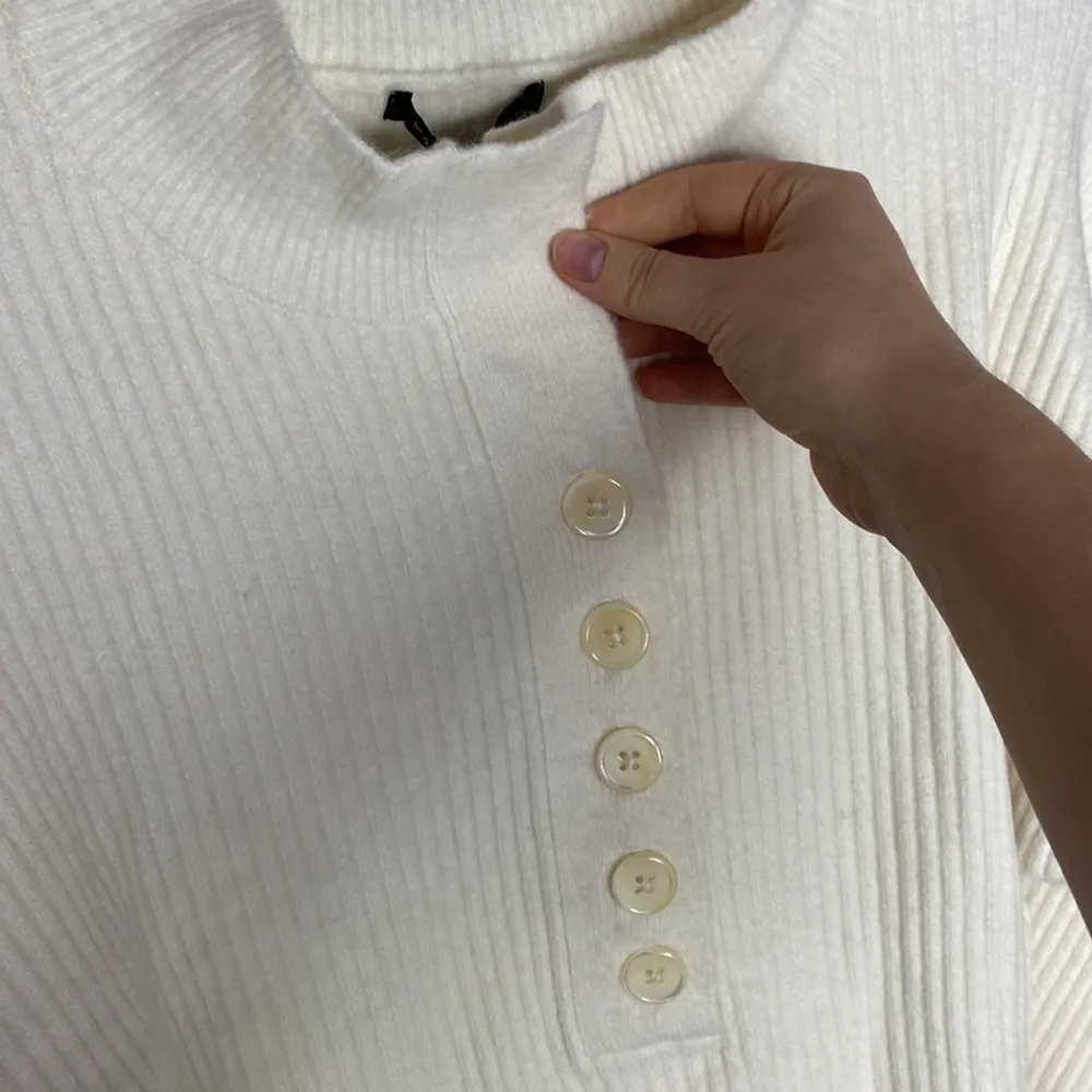 Marissa Webb Arie ribbed cashmere blend Henley sweater in cream size S White - Image 8