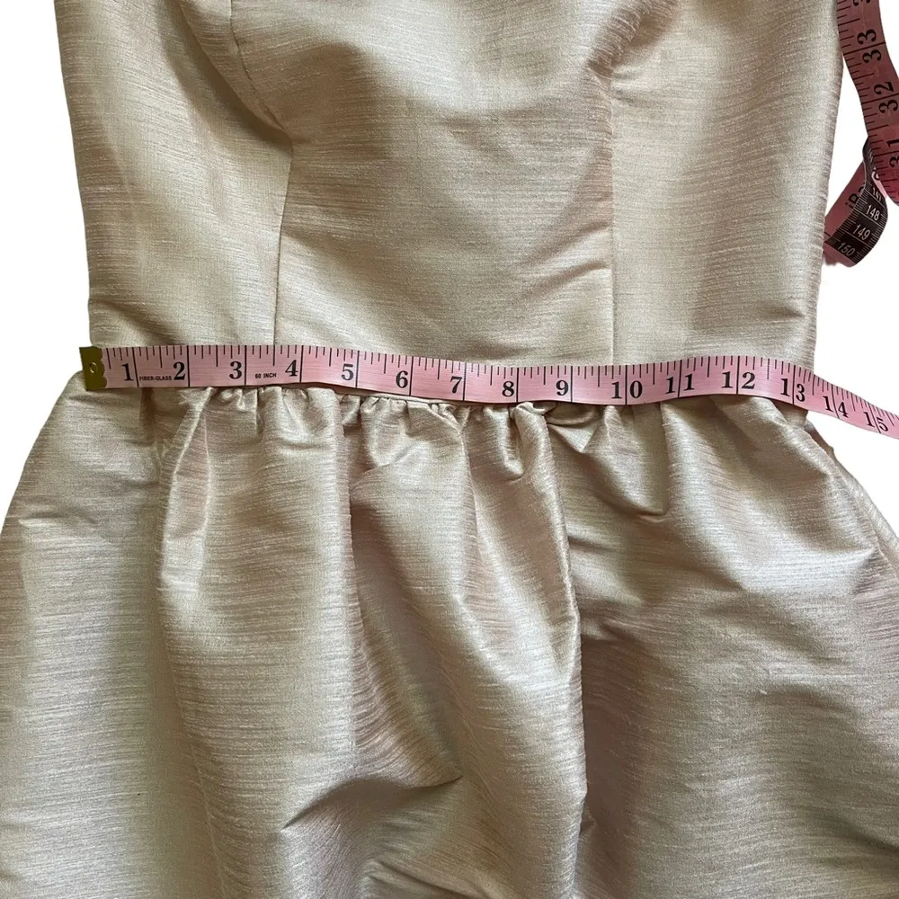 Alfred Sung Pearl Pink Dupioni Halter Bridesmaid Dress - Image 7