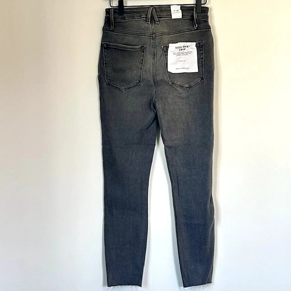 NWT Good American Good Waist Crop Raw Hem Jeans - Size 6 / 28 - Image 6