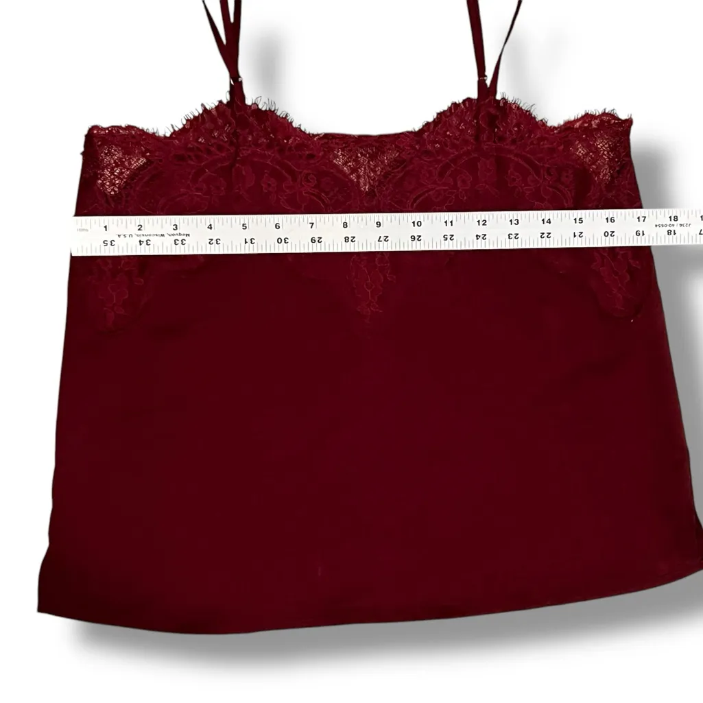 Lulus Camisole Cami Top Wine Colored, Spaghetti Strap, Loose Fit, Size Small - Image 6