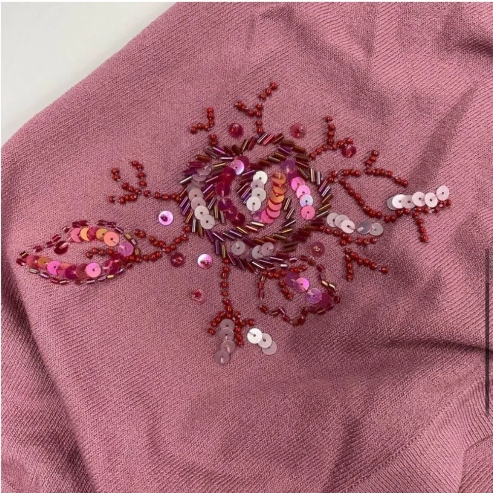 Vintage Embellished Sheer Sleeve Cardigan - Image 5