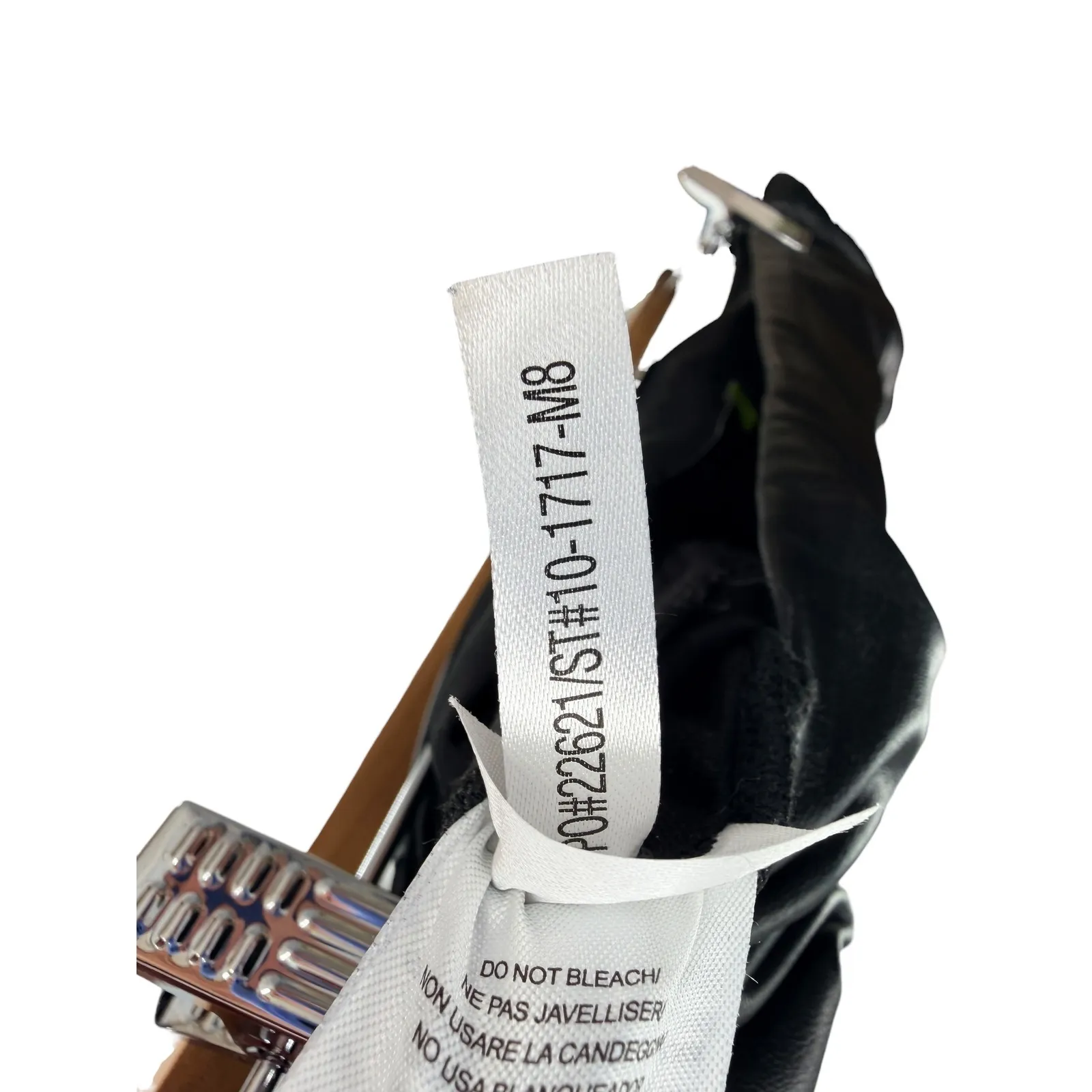 LYSSE Black Faux Leather High Waisted Leggings Stretchy Pants Size L Chic - Image 5