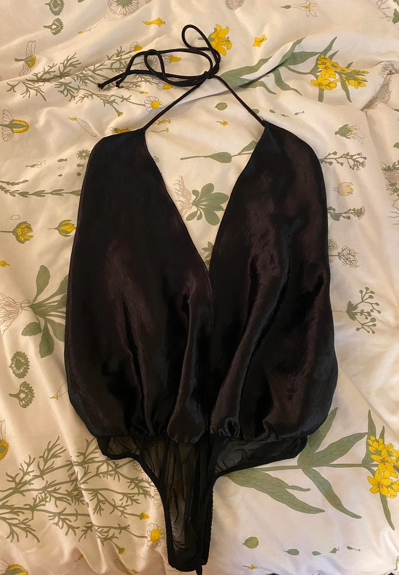 Free People Satin Halter Backless Bodysuit - Image 2