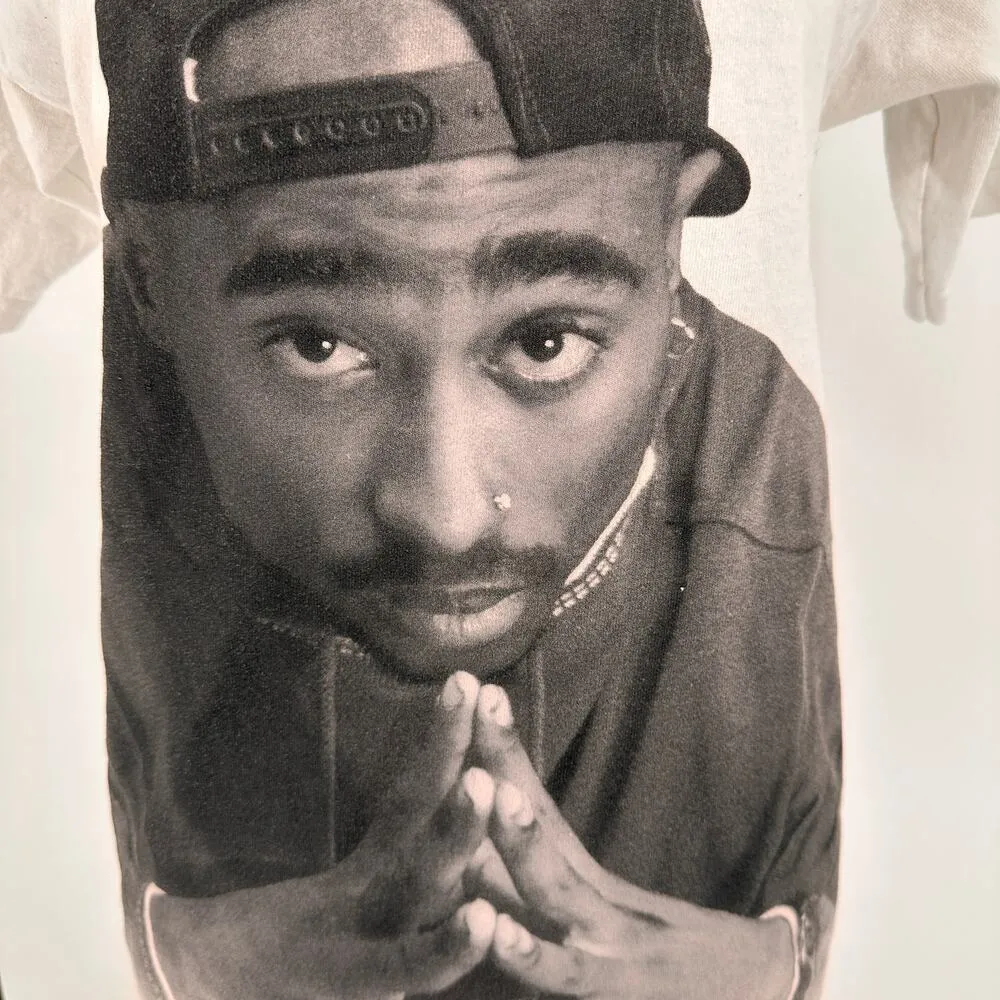 Tupac Shakur Poetic Justice White & Black Cotton T-Shirt Size Small - Image 3