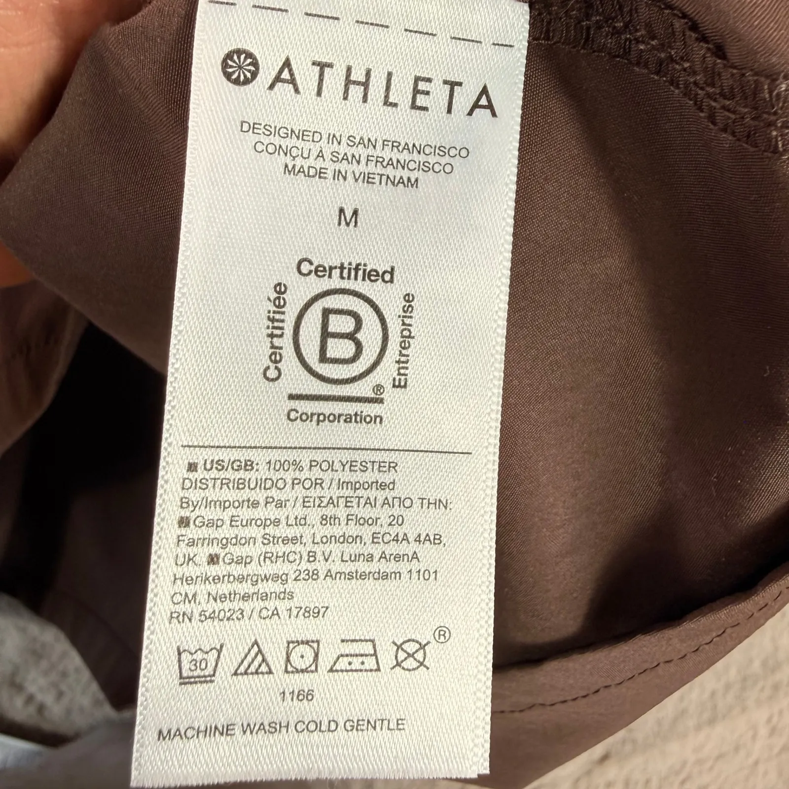 Athleta Brown Long Sleeve V Neck Tunic Top Women‎ Size M Outdoor Hiking Gym - Image 6